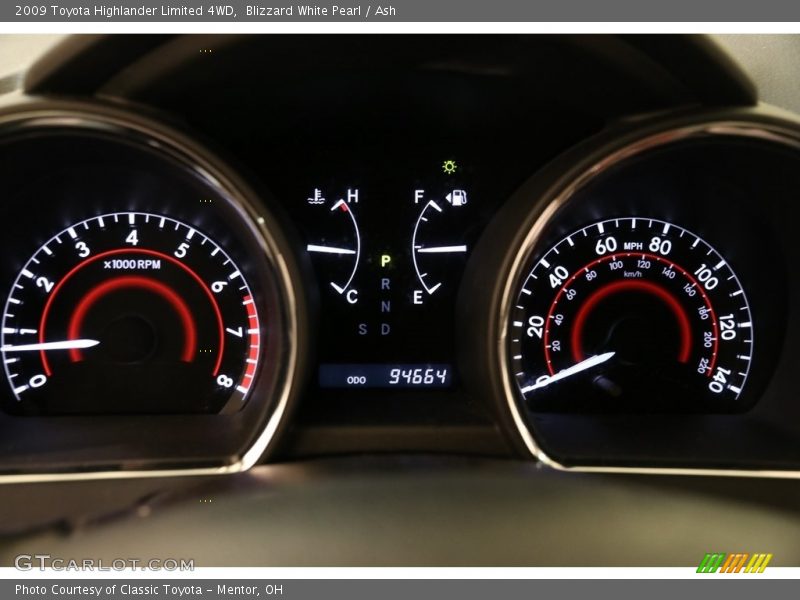 Blizzard White Pearl / Ash 2009 Toyota Highlander Limited 4WD