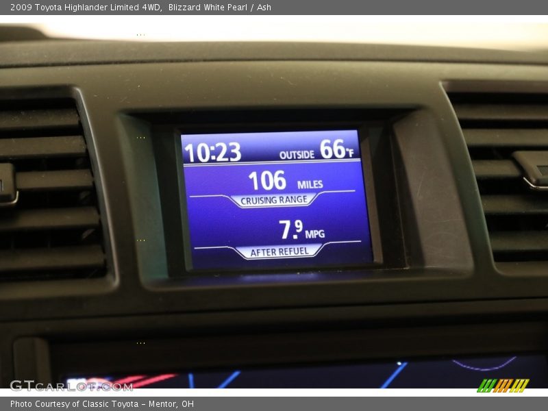 Blizzard White Pearl / Ash 2009 Toyota Highlander Limited 4WD