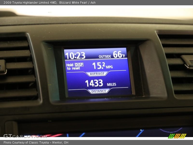 Blizzard White Pearl / Ash 2009 Toyota Highlander Limited 4WD