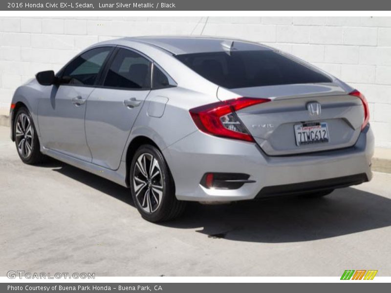 Lunar Silver Metallic / Black 2016 Honda Civic EX-L Sedan