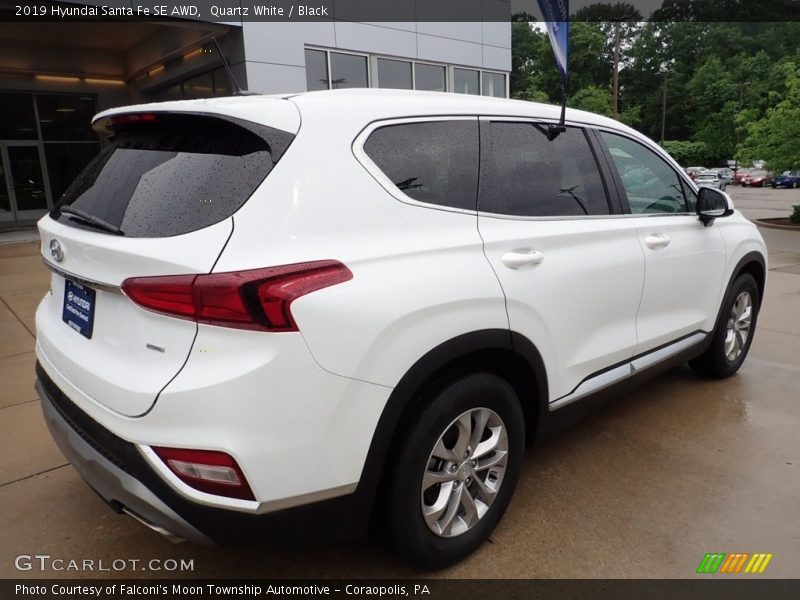 Quartz White / Black 2019 Hyundai Santa Fe SE AWD