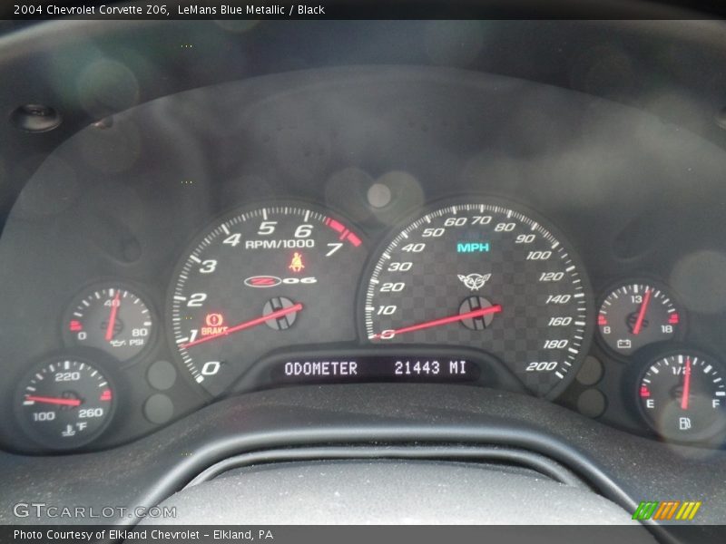 LeMans Blue Metallic / Black 2004 Chevrolet Corvette Z06