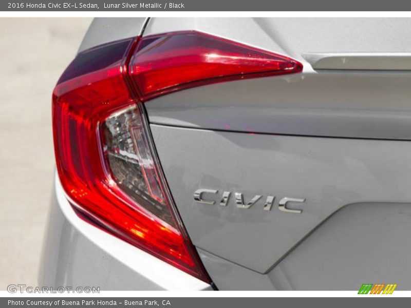 Lunar Silver Metallic / Black 2016 Honda Civic EX-L Sedan
