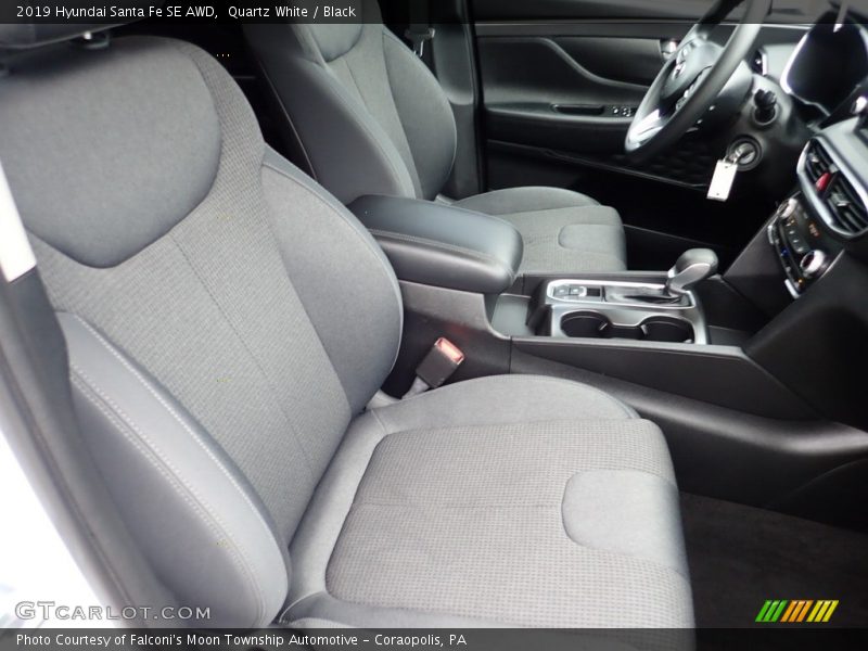 Quartz White / Black 2019 Hyundai Santa Fe SE AWD