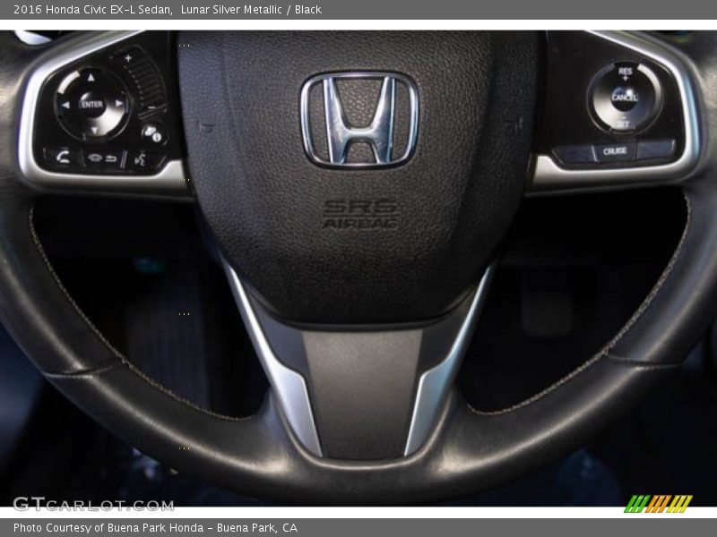 Lunar Silver Metallic / Black 2016 Honda Civic EX-L Sedan