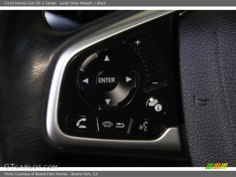 Lunar Silver Metallic / Black 2016 Honda Civic EX-L Sedan
