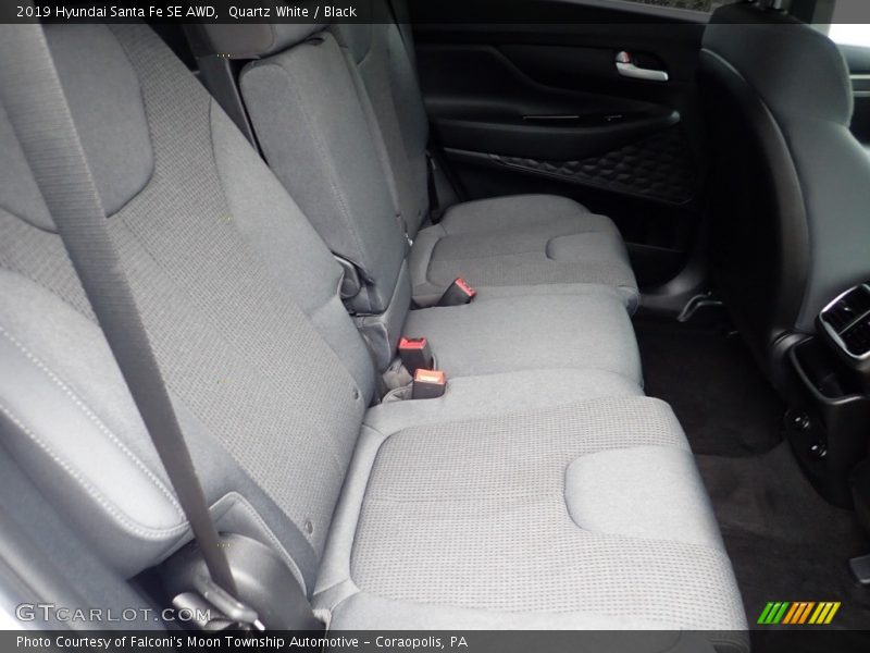 Quartz White / Black 2019 Hyundai Santa Fe SE AWD