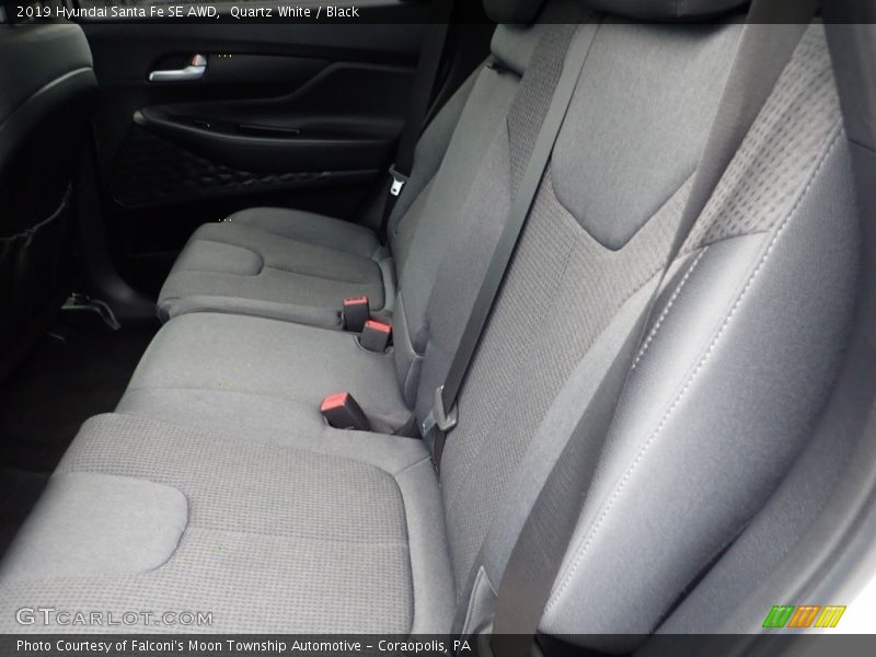 Quartz White / Black 2019 Hyundai Santa Fe SE AWD
