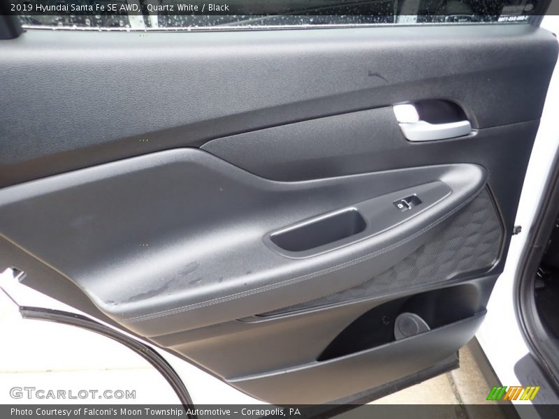 Quartz White / Black 2019 Hyundai Santa Fe SE AWD