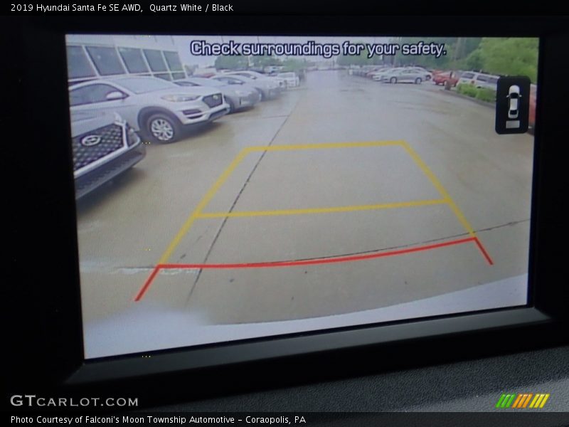 Quartz White / Black 2019 Hyundai Santa Fe SE AWD