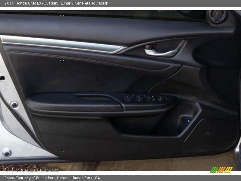 Lunar Silver Metallic / Black 2016 Honda Civic EX-L Sedan