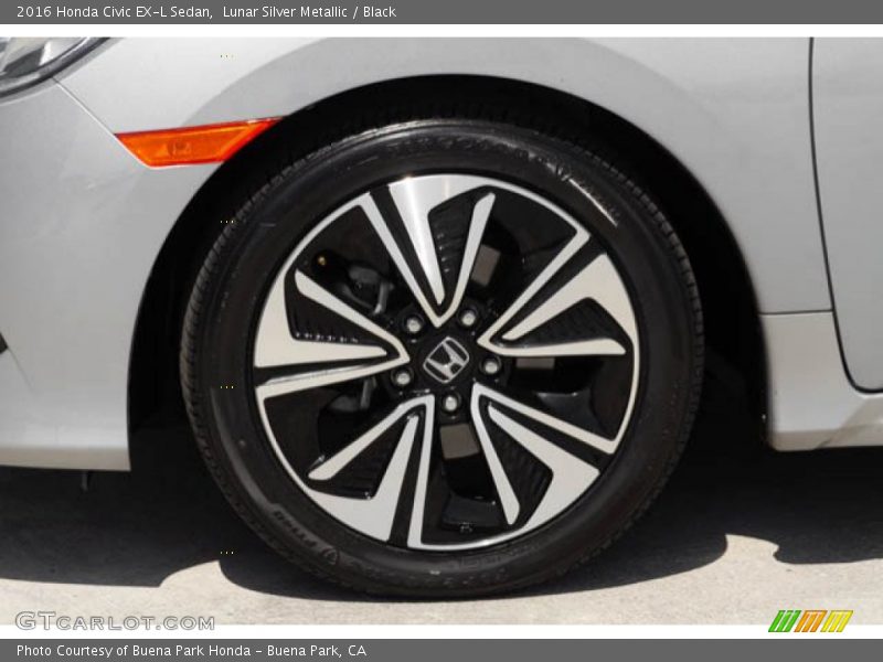 Lunar Silver Metallic / Black 2016 Honda Civic EX-L Sedan
