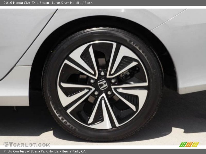 Lunar Silver Metallic / Black 2016 Honda Civic EX-L Sedan