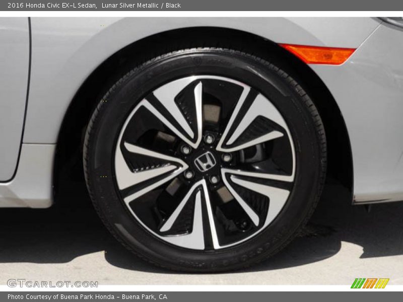 Lunar Silver Metallic / Black 2016 Honda Civic EX-L Sedan
