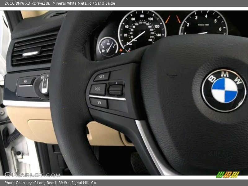 Mineral White Metallic / Sand Beige 2016 BMW X3 xDrive28i