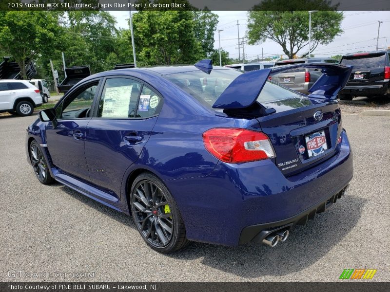 Lapis Blue Pearl / Carbon Black 2019 Subaru WRX STI Limited