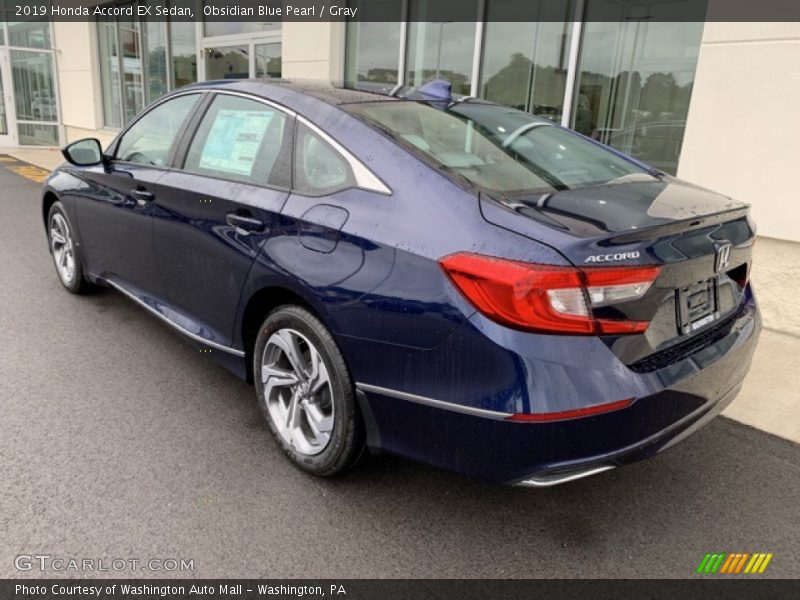 Obsidian Blue Pearl / Gray 2019 Honda Accord EX Sedan