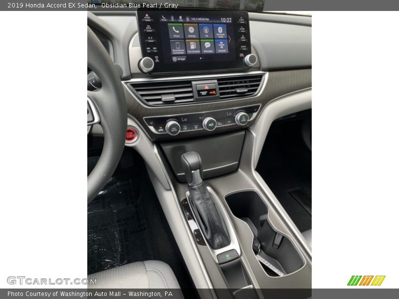 Obsidian Blue Pearl / Gray 2019 Honda Accord EX Sedan