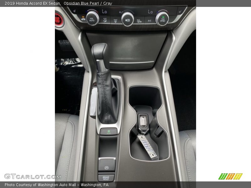 Obsidian Blue Pearl / Gray 2019 Honda Accord EX Sedan