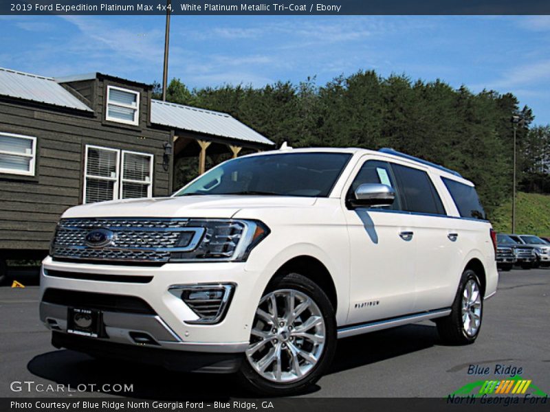 White Platinum Metallic Tri-Coat / Ebony 2019 Ford Expedition Platinum Max 4x4