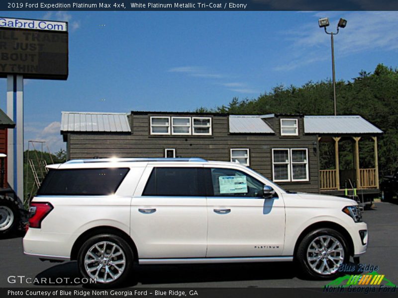 White Platinum Metallic Tri-Coat / Ebony 2019 Ford Expedition Platinum Max 4x4