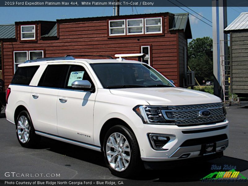 White Platinum Metallic Tri-Coat / Ebony 2019 Ford Expedition Platinum Max 4x4