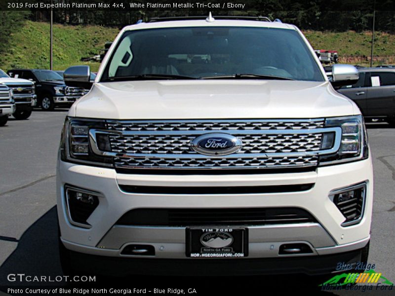 White Platinum Metallic Tri-Coat / Ebony 2019 Ford Expedition Platinum Max 4x4