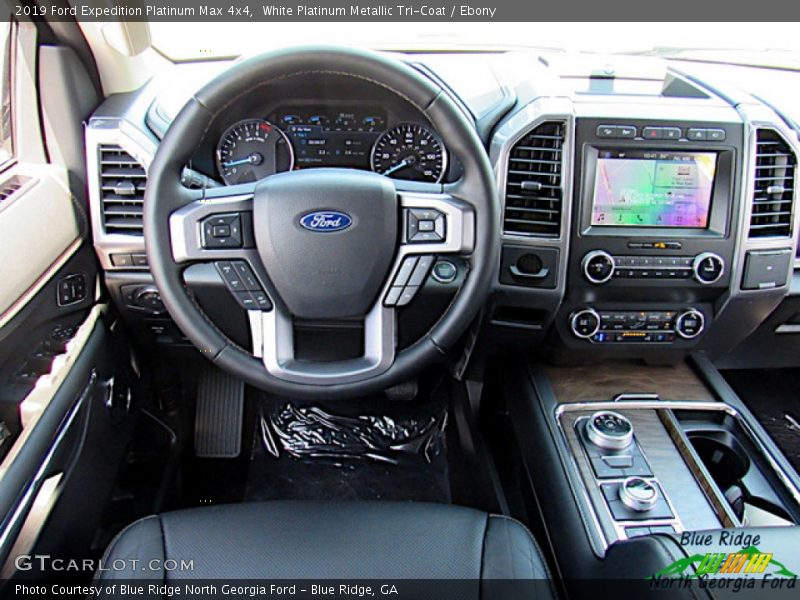 White Platinum Metallic Tri-Coat / Ebony 2019 Ford Expedition Platinum Max 4x4