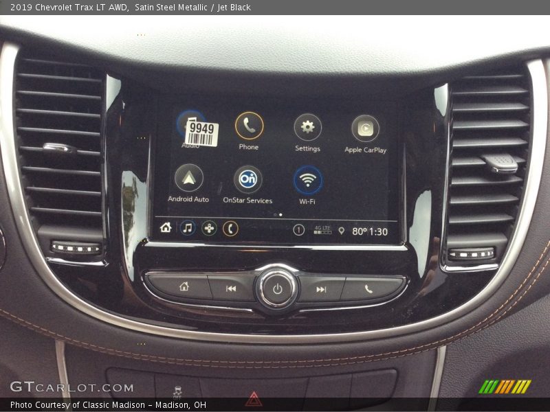 Satin Steel Metallic / Jet Black 2019 Chevrolet Trax LT AWD