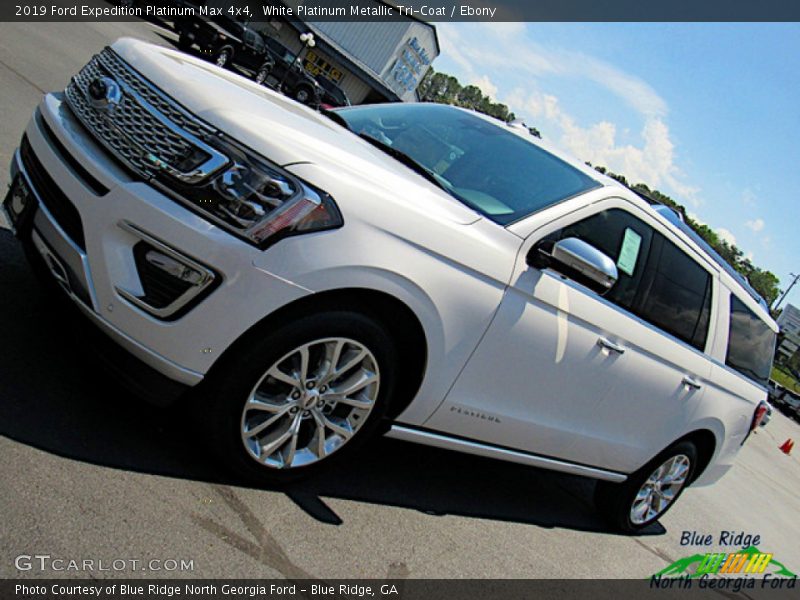 White Platinum Metallic Tri-Coat / Ebony 2019 Ford Expedition Platinum Max 4x4
