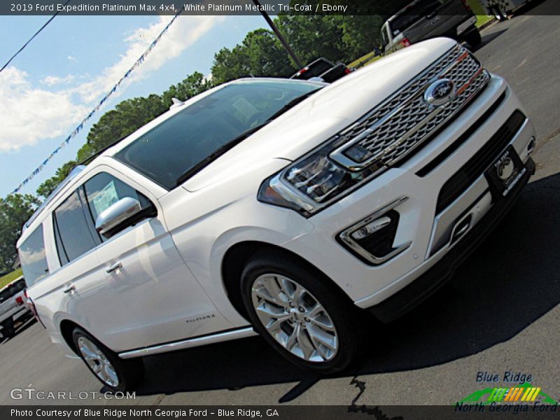 White Platinum Metallic Tri-Coat / Ebony 2019 Ford Expedition Platinum Max 4x4