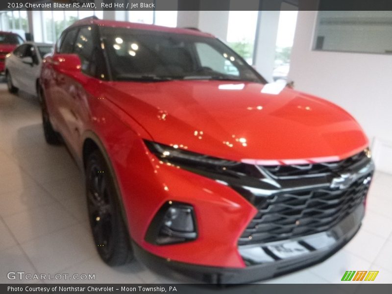 Red Hot / Jet Black 2019 Chevrolet Blazer RS AWD