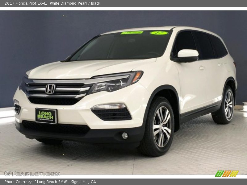 White Diamond Pearl / Black 2017 Honda Pilot EX-L