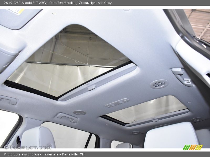 Dark Sky Metallic / Cocoa/Light Ash Gray 2019 GMC Acadia SLT AWD
