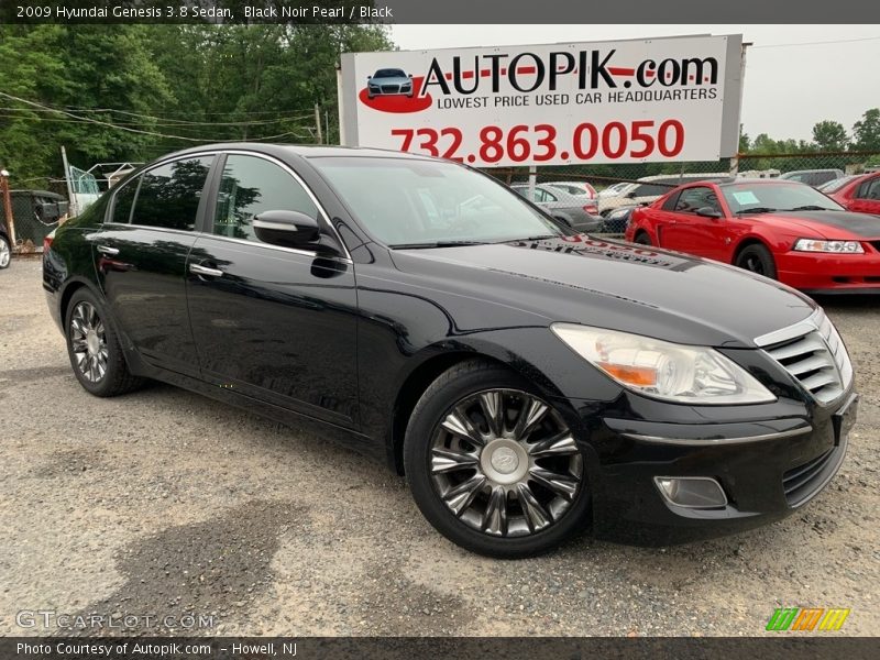 Black Noir Pearl / Black 2009 Hyundai Genesis 3.8 Sedan