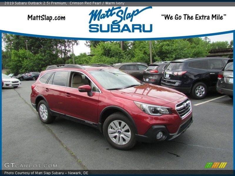Crimson Red Pearl / Warm Ivory 2019 Subaru Outback 2.5i Premium