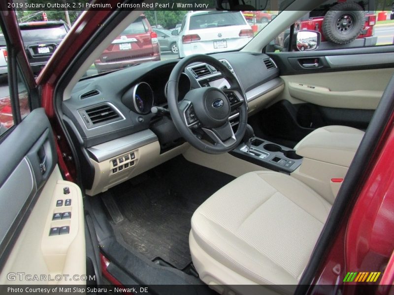 Crimson Red Pearl / Warm Ivory 2019 Subaru Outback 2.5i Premium