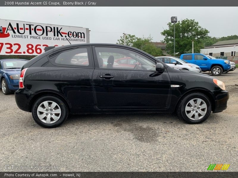 Ebony Black / Gray 2008 Hyundai Accent GS Coupe
