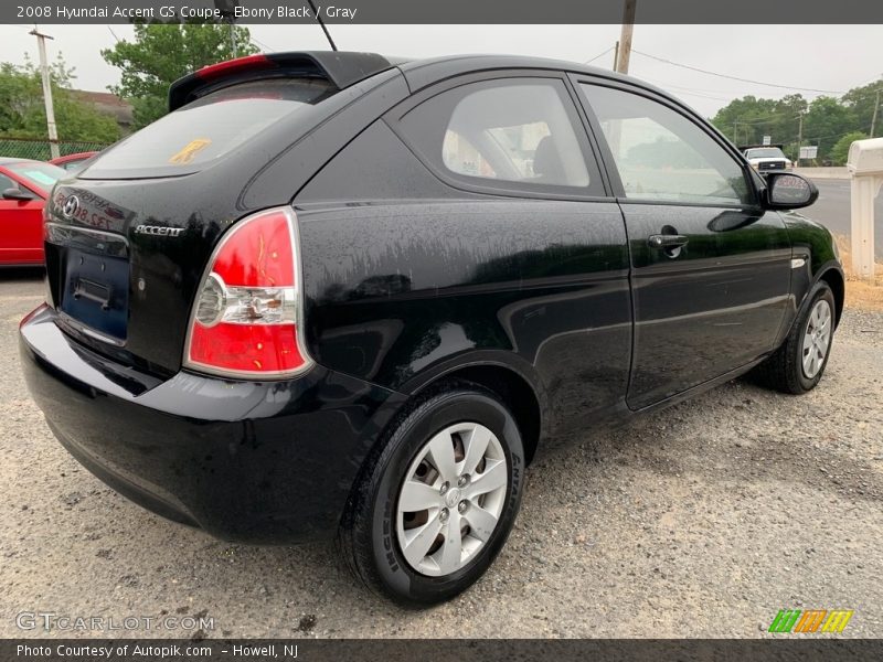 Ebony Black / Gray 2008 Hyundai Accent GS Coupe