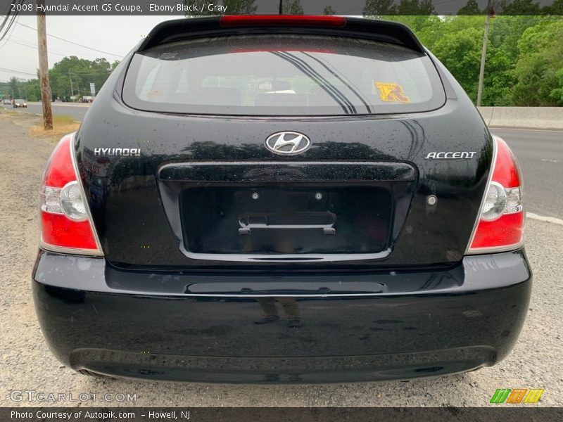 Ebony Black / Gray 2008 Hyundai Accent GS Coupe