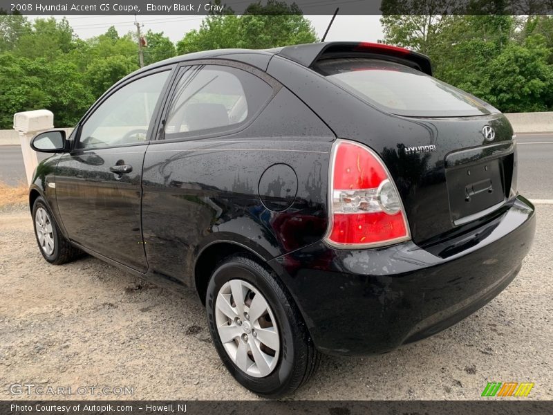 Ebony Black / Gray 2008 Hyundai Accent GS Coupe