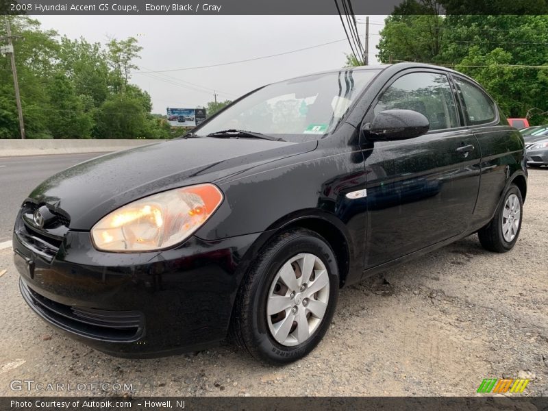 Ebony Black / Gray 2008 Hyundai Accent GS Coupe