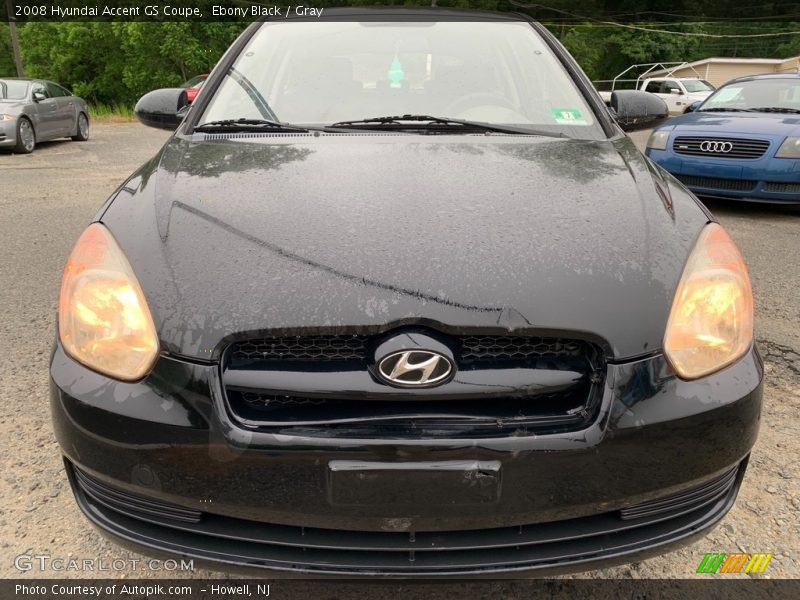Ebony Black / Gray 2008 Hyundai Accent GS Coupe