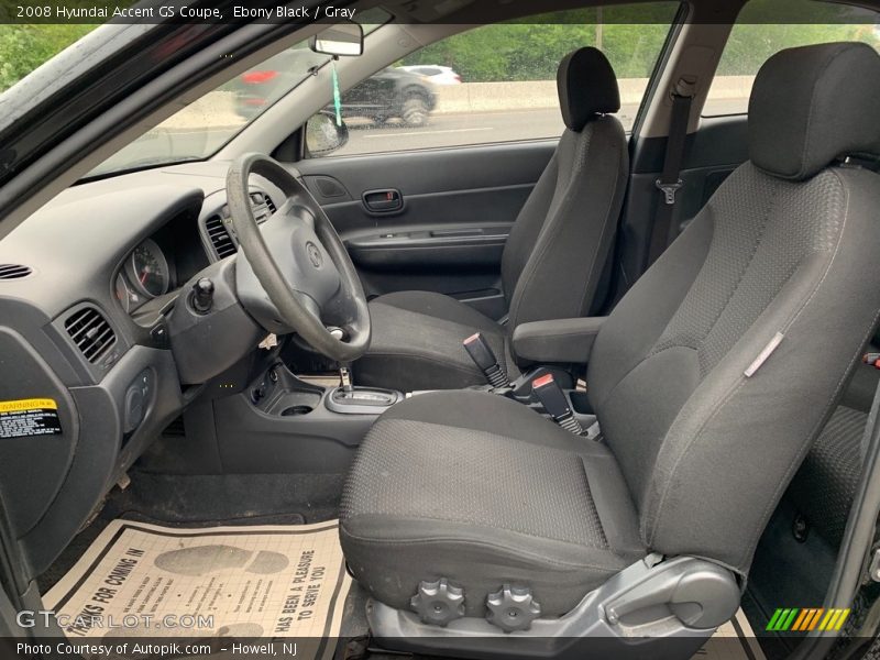 Ebony Black / Gray 2008 Hyundai Accent GS Coupe