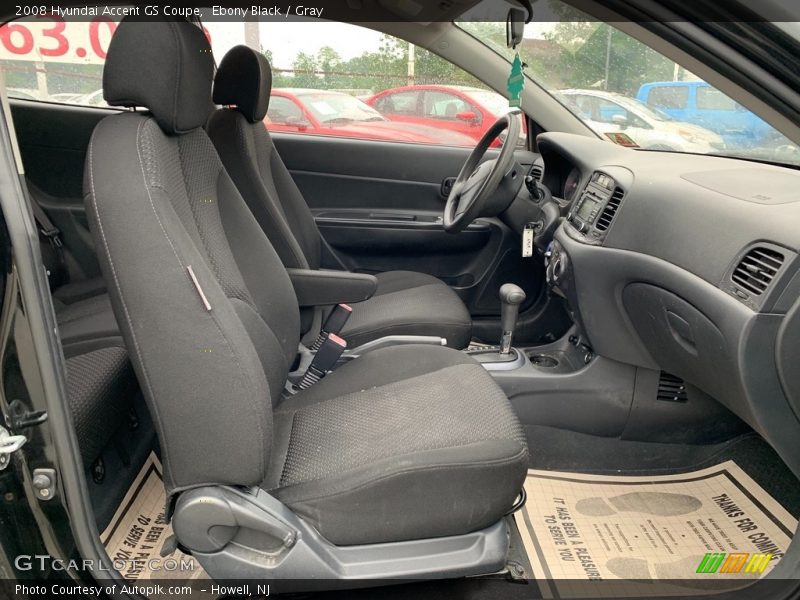 Ebony Black / Gray 2008 Hyundai Accent GS Coupe