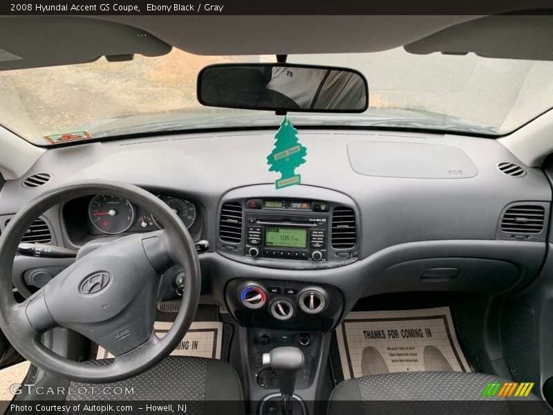 Ebony Black / Gray 2008 Hyundai Accent GS Coupe
