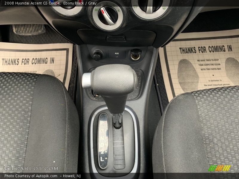 Ebony Black / Gray 2008 Hyundai Accent GS Coupe
