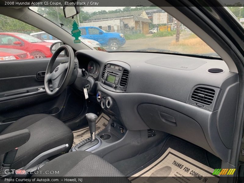 Ebony Black / Gray 2008 Hyundai Accent GS Coupe