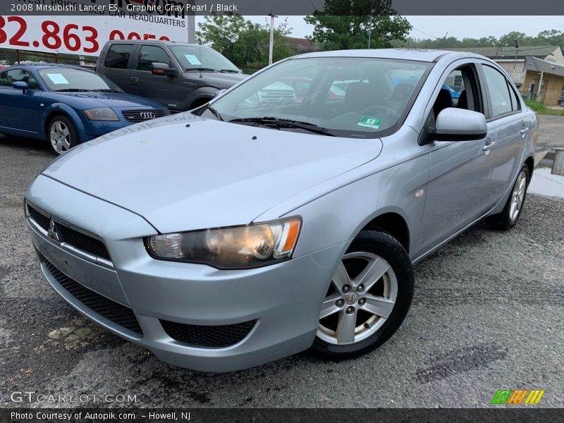 Graphite Gray Pearl / Black 2008 Mitsubishi Lancer ES