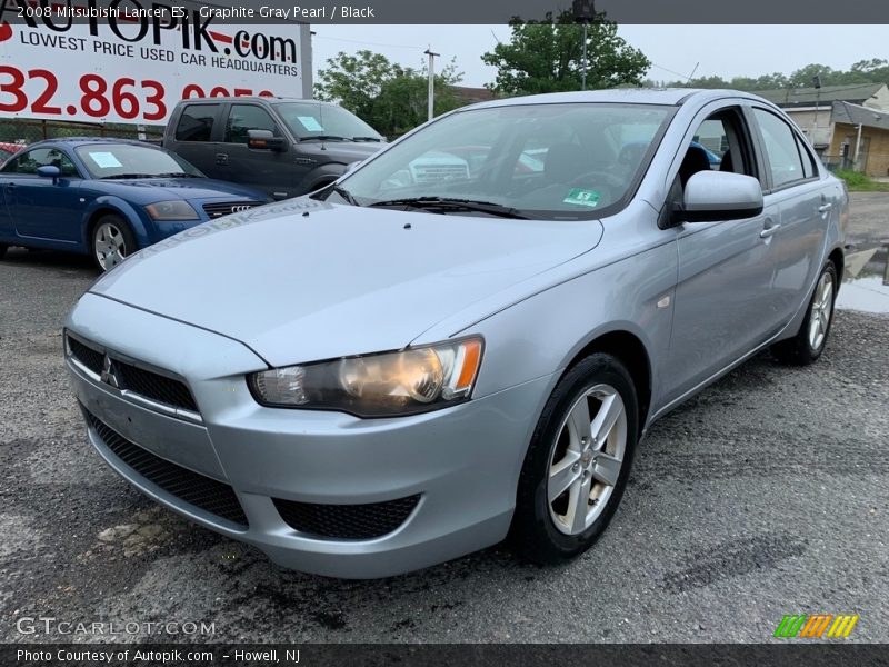 Graphite Gray Pearl / Black 2008 Mitsubishi Lancer ES